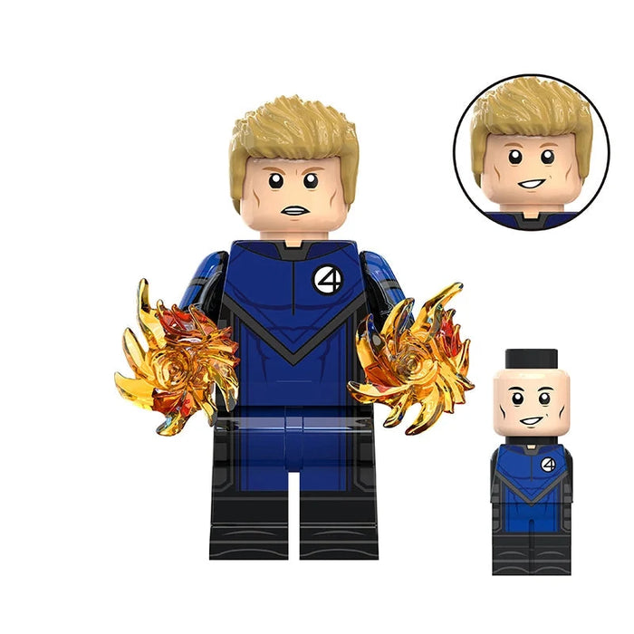 BF1124 – Flaming Hero | Custom Brick Figure