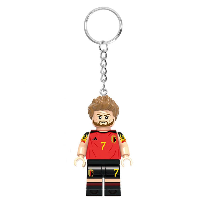 Belgium Brick Footballer | Custom Minifigure Keychain
