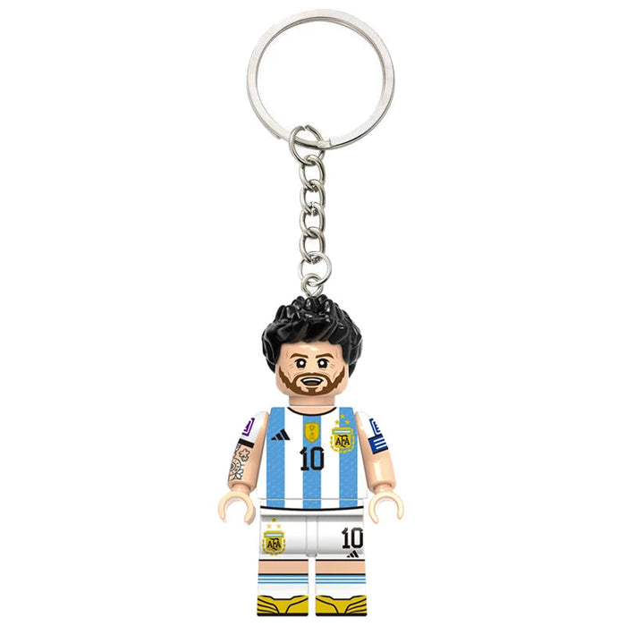 Argentina Brick Footballer | Custom Minifigure Keychain
