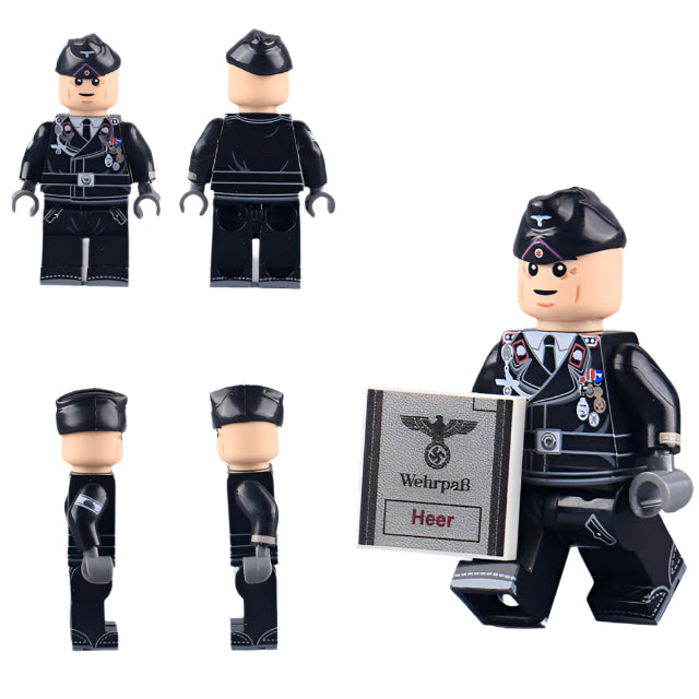 BF44 – German Panzer Oberfeldwebel | Custom Brick Figure