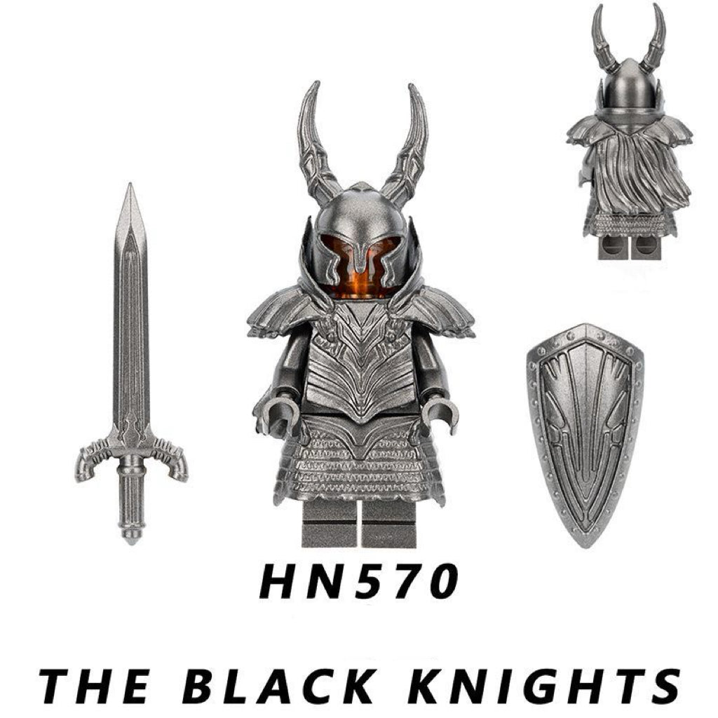 HN570 – Black Knight | Custom Brick Figure