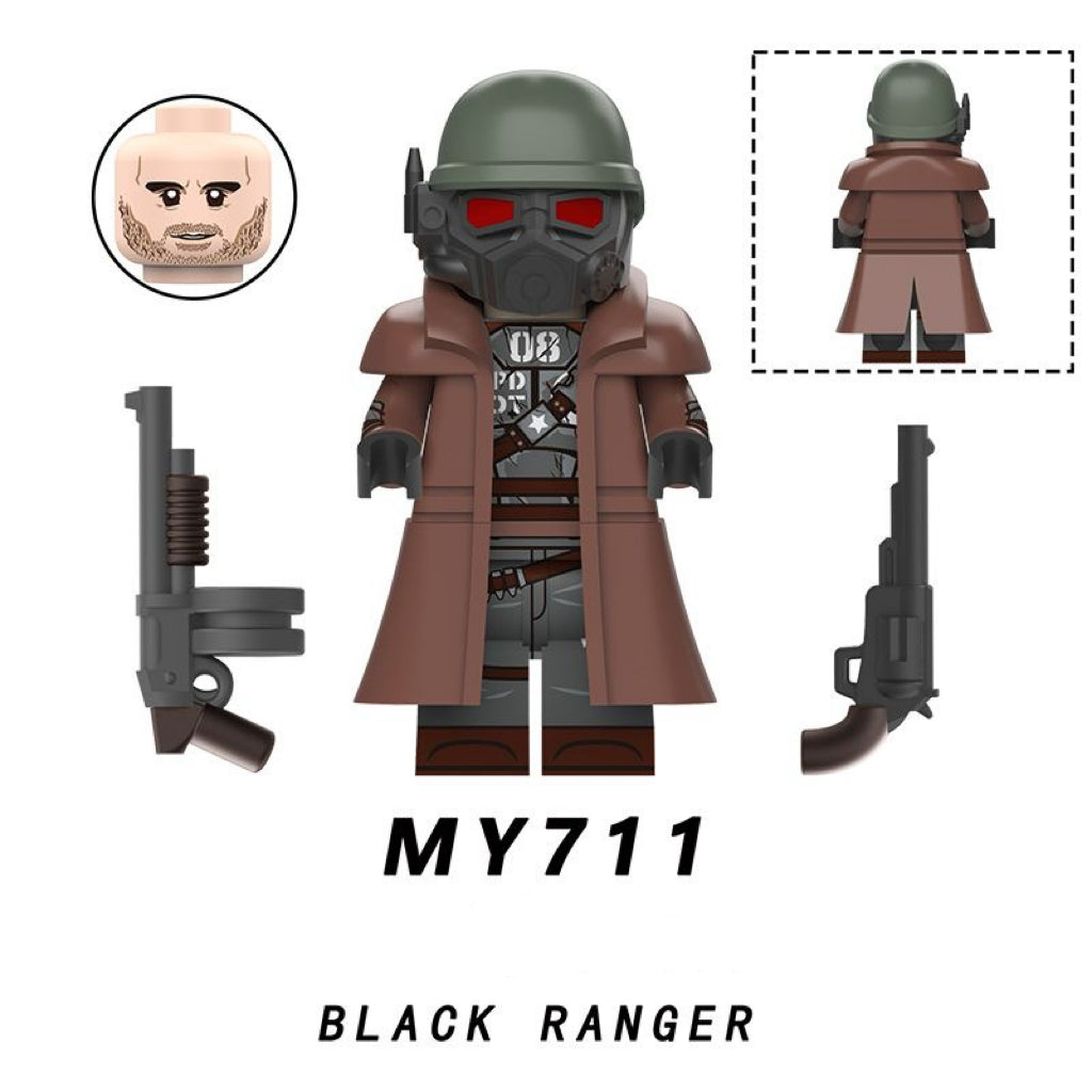 MY711 – Black Ranger | Custom Brick Figure