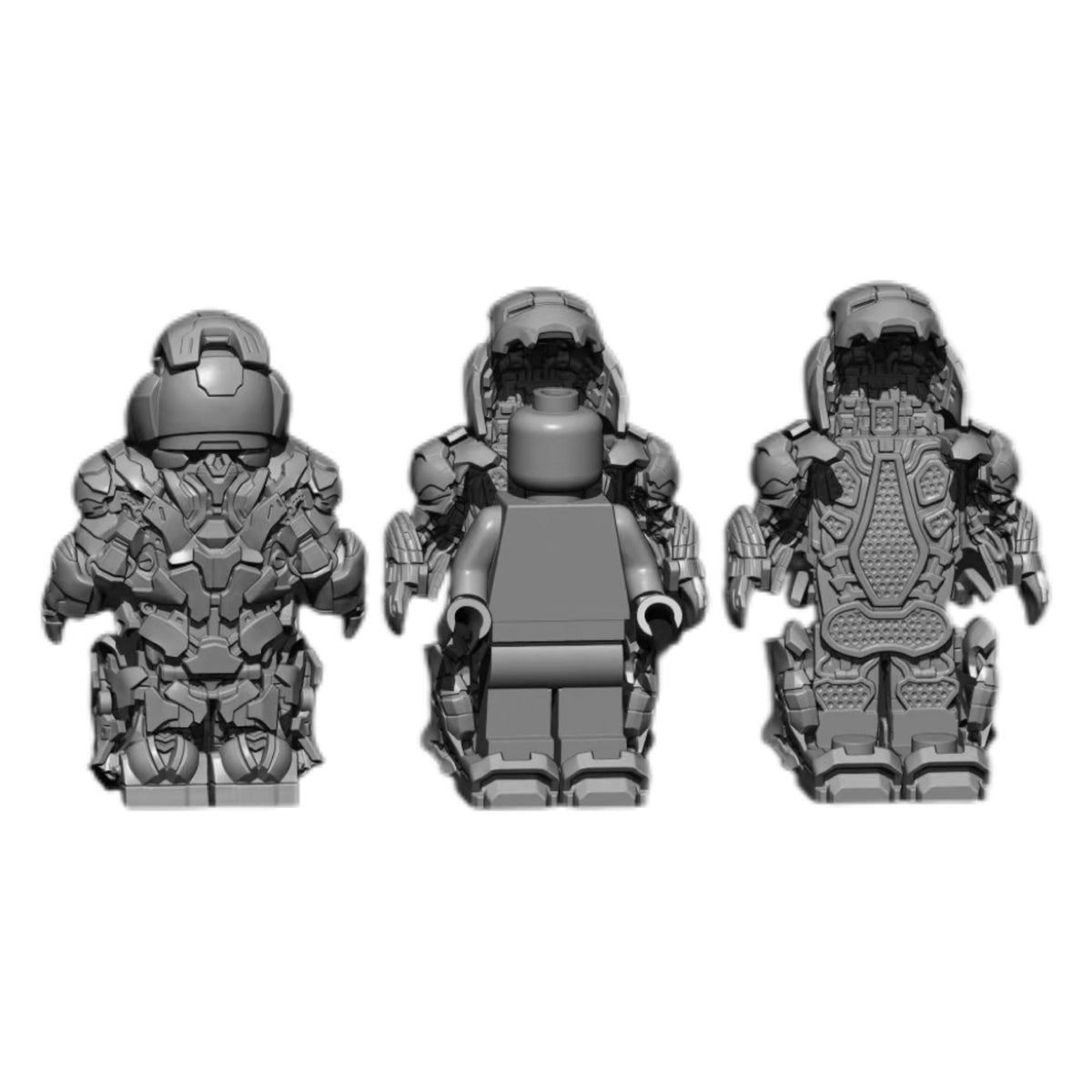 MK47 Opening Armor Shell – 3D Printed Minifigure Accessory