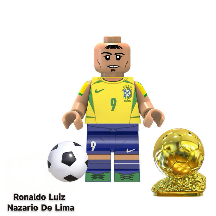 TV7011 – Ronaldo Nazário (Brazil #9) | Custom Brick Figure