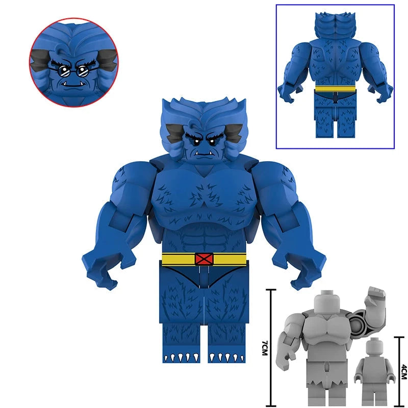 BF361 – Blue Beast Scholar | Custom Brick Figure