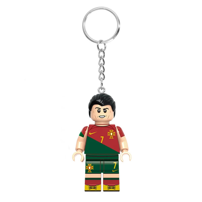 Portugal Brick Footballer | Custom Minifigure Keychain