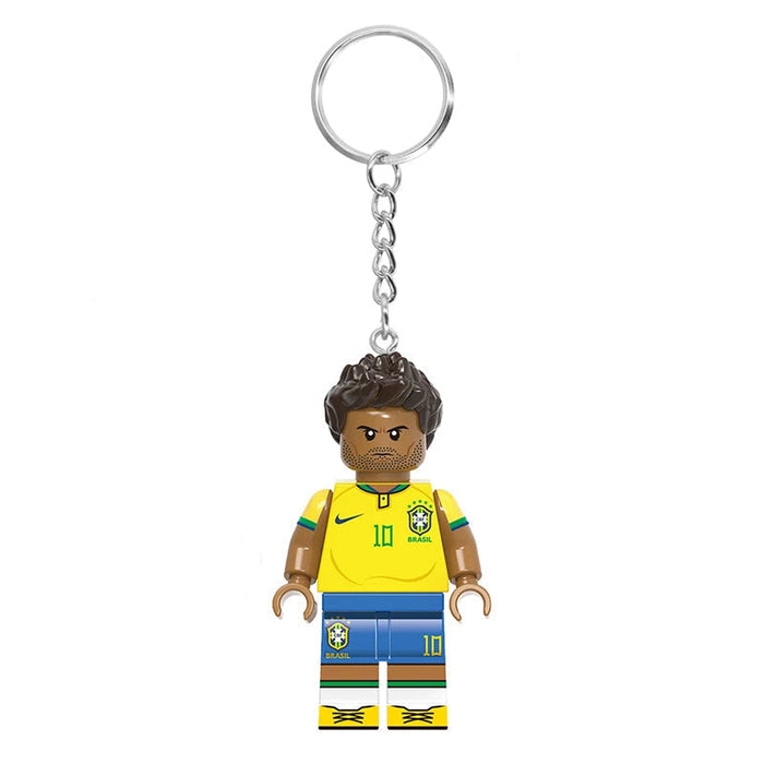 Brazil Brick Footballer | Custom Minifigure Keychain