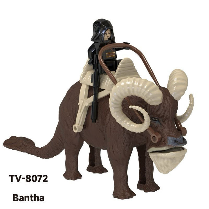 TV8072 – Bantha & Rider | Custom Brick Figure Set