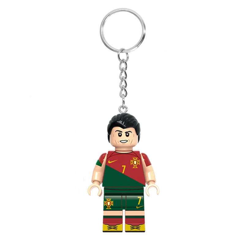 Portugal Brick Footballer keychain